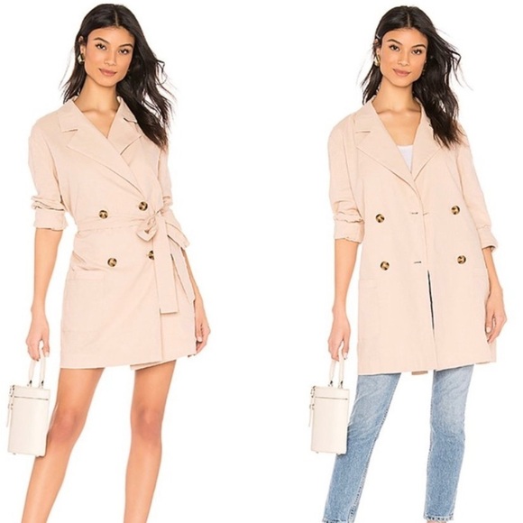 New! LPA Revolve NEW Double Breasted Trench Jacket or Dress S - Picture 1 of 5